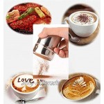 Edelstahl-Streuer mit feinem Netz Zimt Puderzucker Puderzucker Kakao Mehl Schokolade Kaffee Sieb mit Deckel für Küche Backen Kochen