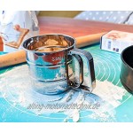 Granny’s Kitchen Sieb für Mehl Kakao Zucker Puderzucker – Professioneller Feinstreuer rostfreier Edelstahl – Universal Netzstreuer für Kuchen & Kaffee