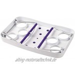 Wilton Kuchendekoration Icing-Spritzbeutel-Ständer 6 Öffnungen Plastic weiß violett Holder
