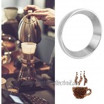 DEWIN Espresso Dosing Funnel,Kaffee Dosierung Ring Espresso Dosierung Trichter,Edelstahl Kaffee Dosing Ring Replacement Silber