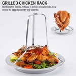RUMUI Langlebig und leicht zu reinigen Chicken Duck Holder Rack Grillst?nder Braten für BBQ Rib Antihaft-Kohlenstoffstahl-Gadgets