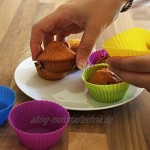 Cupcake-Formen 24 Stück wiederverwendbare Silikon Backformen Muffin-Formen