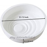 KJLM Runde Silikon-Kuchenform Pan 8-Zoll-Nonstick Backformen Backform Flexibles Silikon FDA-Zertifiziert und BPA Runde