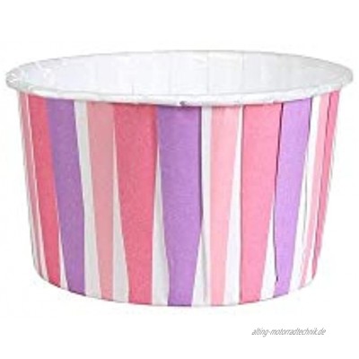 Pink Striped Baking Cups Pack of 24