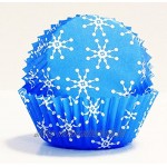 PME Backförmchen für Cupcakes aus Papier mit Schneeflocken Mini-Format 100er Pack Kunststoff Mehrfarbig 7 x 7 x 2.8 cm 100-Einheiten