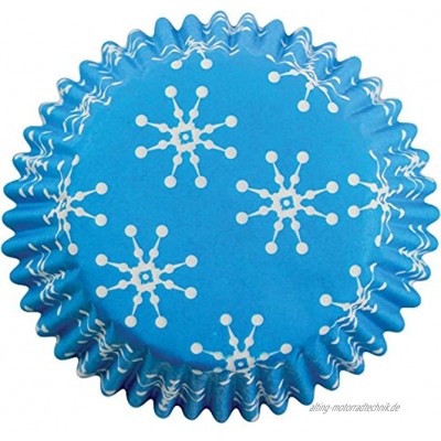 PME Backförmchen für Cupcakes aus Papier mit Schneeflocken Mini-Format 100er Pack Kunststoff Mehrfarbig 7 x 7 x 2.8 cm 100-Einheiten
