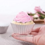Sadocom Folien-Cupcake-Einlagen Einweg-Backförmchen Muffinförmchen Dekorationsbecher für Hochzeiten Geburtstage Babypartys Partys 300 Stück