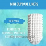 Weiße Mini-Cupcake-Förmchen – 300 Stück – Papier-Cupcake-Förmchen – passt perfekt auf jede Mini-Muffin-Backform – Cupcake-Einsatz für Cupcakes Muffins Keto Fat Bombs und Mini-Käsekuchen