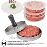 Burgerpresse für perfekte Hamburger hausgemacht Aluminium Hamburgerpresse | Ein viertel Pfund | BONUS 150 GRATIS Antihaft-Wachsplatten