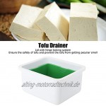Eulbevoli Tofu-Presse Tofu-Wasserentfernung verschleißfest mit aufklappbarem Verschlussdeckel mit Feder zum Kochen in der Küche zur Herstellung von Tofu