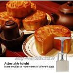 Mondkuchenform 50 g Handpresse Mondkuchenform DIY Kekse Kuchen Dessert-Pressform mit 4 runden Stempeln