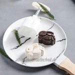 Mondkuchenform Keksformen 50 g Mondkuchenform mit 3D-Hasenstempel Handpresse Mondkuchen Gebäck Keksstempel