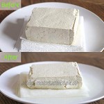 Poweka Tofu-Presse leicht Wasser aus dem Tofu zu entfernen für besseren Geschmack Wasserablauf spülmaschinenfest Maße der Tofu-Wanne: 16 x 14 x 8 cm Grau