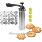 WXGY Edelstahl-manuelle Kekspresse DIY Haushaltskeksherstellungsmaschine mit 20 PC-Formen