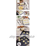 YIQI Gebäckspritze für Kuchen und Kekse Gebäckspritze Edelstahl Einhand-Garnierspritze Kuchen-Zuckerglasur-Set Gebäckpresse mit 13 Unterschiedlicher Stil Form Schimmel und 6 Tüllen