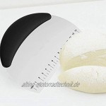 MFM Teigschneider Schaber aus Edelstahl und Silikon geeignet für die Herstellung von Kuchen und Keksen