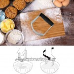 Teigschneider aus Edelstahl mit Ergonomischer Gummigriff Hand Kuchen Mixer für Zuhause und Profis Color : Silver
