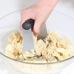 Teigschneider aus Edelstahl mit Ergonomischer Gummigriff Hand Kuchen Mixer für Zuhause und Profis Color : Silver