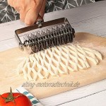 Teigschneider aus Edelstahl Teigschneider Gitterschneider für Kuchen Pizza Kuchen Brot Kekse Kekse Kuchen Küche Bäckerei-Werkzeug