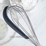 WMWMWMWP ddq Handbesen Edelstahl mit Silikonschaber Ballon-Schneebesen für großes Mischen von Küche bequemer Griff