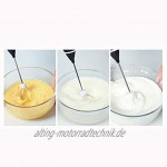 Yousiju Wiederaufladbare Blender Milchaufschäumer Hand Rührbesen Schaum-Maschine Edelstahl Whisk 3 Speed Color : A
