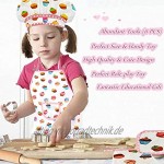 Koch- und Backset für Kinder Koch Rollenspiel-Kostüm-Set 11-teilig Kleinkind-Küchenkostüm Rollenspiel-Set mit Schürze Kochmütze Utensilien Kochhandschuh für Jungen und Mädchen gelb