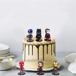 LKNBIF Avengers Figuren Spiderman Tortendeko Superhero Liefert Cupcake Geburtstagstorte Party Kuchen Dekoration Lieferungen für Kinder 6 Stück