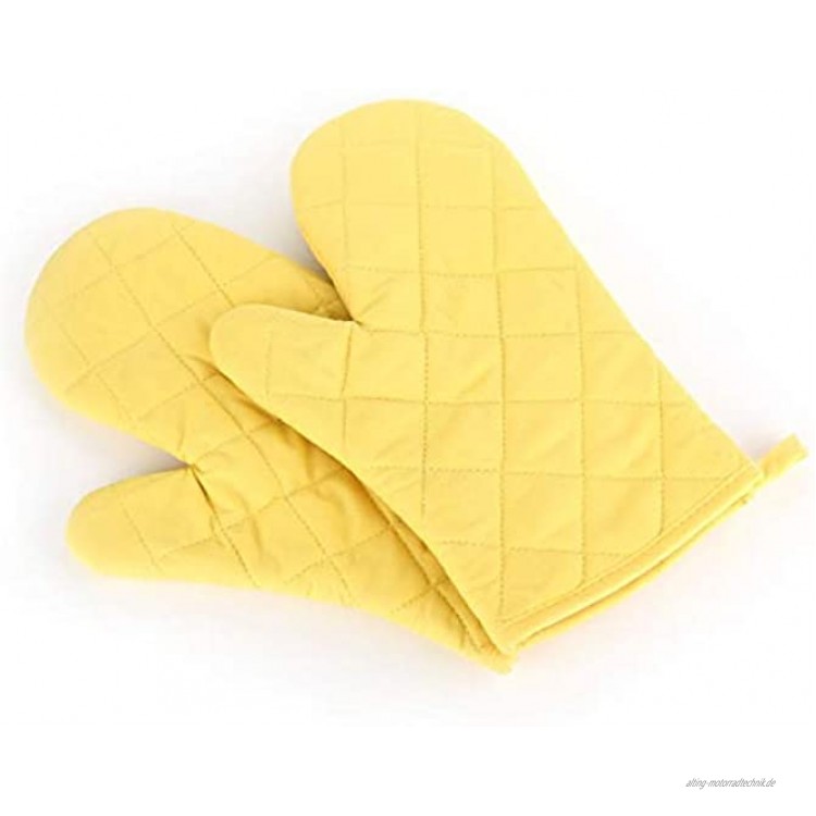 YUHUA Ofenhandschuh Professioneller Baumwollofenhandschuh Hitzebeständiger Schutz Küchenkochtopfhalter Handschuh Küchengeschirrzubehör,Yellow