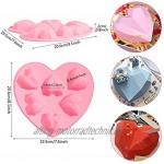 2 Stück Silikonform Herz Diamant 6-Diamant 3D Silikon Backform Herz Herz Silikonformen Muffinform zum DIY Cakesicle Kuchen,Muffincups Schokolade,Fondant Rosa
