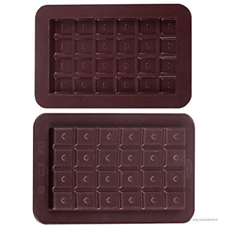 Dr. Oetker Silikon-Schokoladenform Süße Tafeln 2er Set Formen aus hochwertigem Platinsilikon Schokolade selbst machen für individuelle Köstlichkeiten Farbe: braun Menge: 1 Stück