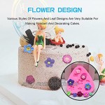 JINYJIA 3D Blumen Silikonform 3 Stück Silikon 3D Backform für Fondant Mini Silikon Blumen Backen Schokoladenformen für Dekorieren Eines Kuchens DIY