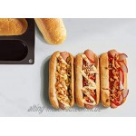 Lurch 85082 FlexiForm Hotdog Buns 6-Fach Backform für 6 Hot Dog Brötchen aus 100% BPA-freiem Platin Silikon Braun