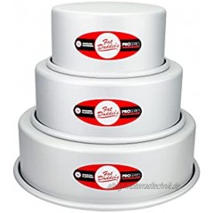 Cake Pan Set of 3 Round 3 Inches 6 8 10 by Fat Daddio's by Fat Daddios