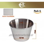 EUROXANTY® Formen| Aus rostfreier Stahl | für Nachtische und Gebacke | Ø8 cm | 6-teiliges Set