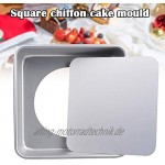 Kuchenform aus Aluminiumlegierung quadratisch zum Backen Chiffon für Kuchen Mousse mit abnehmbarem Boden