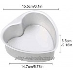 XYDZ Herzförmige Kuchenform 6'' Aluminium Herzform Kuchenform herausnehmbarer Boden Haushalt und Küche von Hochzeits Geburtstags Weihnachtskuchen