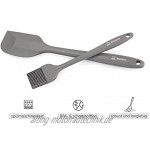 Backefix Silikon Teigschaber & Backpinsel hochwertige Backutensilien Teigspachtel 28cm & Küchenpinsel 22cm mit Edelstahlkern
