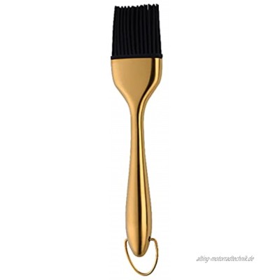 Batchelo Backpinsel für Backen Kochpinsel hitzebeständiges Öl Edelstahl für Küche Backen Grillen Fleisch und Glasur Golden