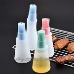 CACAZI Ölflaschenbürste kreativ multifunktional Silikon Backpinsel Ölspenderbürste hitzebeständig Grillbürste mit Deckel