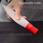 Dingyue Grillpinsel Backpinsel mit Ölflasche hitzebeständig für Sojasauce Spender für Grill Küchenutensilien