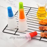 DreamMespace Silikonölflasche mit Backpinsel Kochöl Flaschenbürsten mit Deckel Ölflaschenbürste Silikonbürsten Backen Hitzebeständig Küchenwerkzeuge