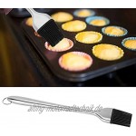 FEYV Saucenpinsel Backpinsel Basting Brush für die Küche430 Hohlgriff Rundkopf groß