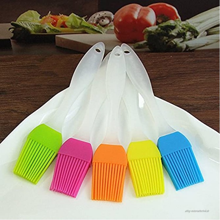 Manygood Backpinsel Silikon Pinsel silikon-Backpinsel Flexibel aus Hitzebeständigem und Lebensmittelechtem Silikon Küchen-Pinsel mit Silikon-Borsten