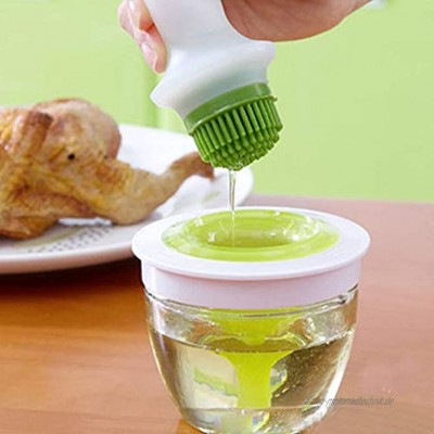 XSMNER Silikon-Ölflaschenbürste mit Glasschüssel-Behälter Honigwein Saucen Backpinsel und Backpinsel für Küche Kochen Backen Pfannkuchen Grillen