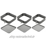 Premier Housewares Quadratische Springformen 0,4 mm antihaftbeschichtet 24 26 28 cm 3er-Set