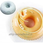 20,3 cm runde Silikon-Kuchenform – 2 Stück große Donut-Form französisches Dessert-Tortenform antihaftbeschichtet für Mousse Brot Savarin-Kuchen Backblech