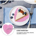 Cabilock 300 Blatt Mini Herz Deckchen Papier Tischset dekorative Untersetzer Kuchen Papiermatte