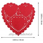 Cabilock 300 Blatt Mini Herz Deckchen Papier Tischset dekorative Untersetzer Kuchen Papiermatte