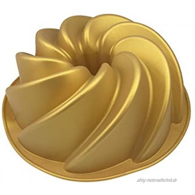 Gugelhupf Backform Silikon 21 x 7,5 cm ØxH Gold farben Mikrowellen- Backofen geeignet -40°C bis +230°C Spülmaschinenfest Stückzahl:1 Stück
