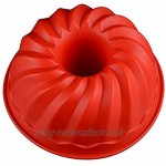 Hanseatic Consumables flexibele Silikon Gugelhupf Backform in Rot | 23x9cm Antihaftbeschichtet | BPA Freies Lebensmittel Silikon | Top Qualität | Sehr formstabil | geschmacks- & geruchsneutral